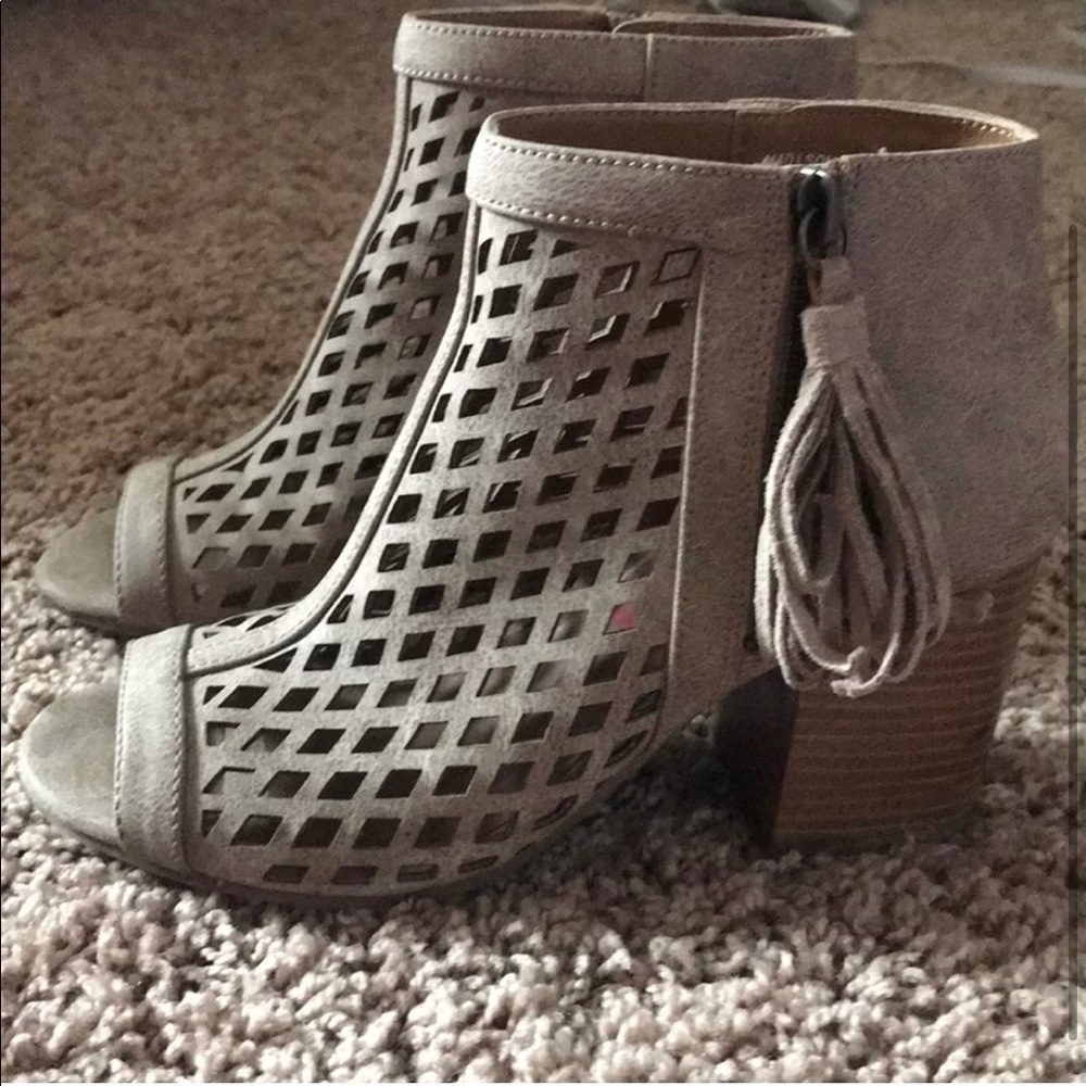 Nude booties Size 6